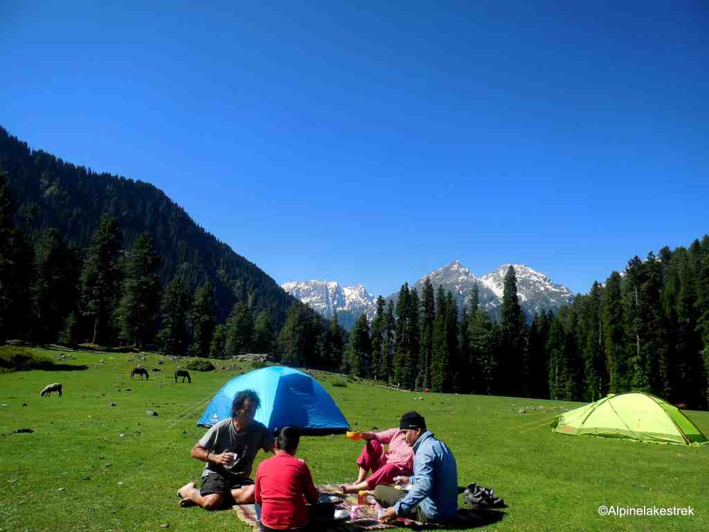 Aru valley Day trekking camping 
